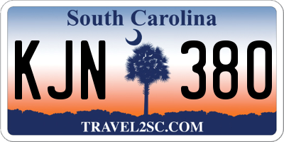 SC license plate KJN380