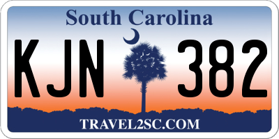 SC license plate KJN382