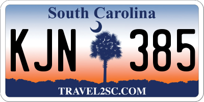 SC license plate KJN385