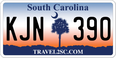 SC license plate KJN390