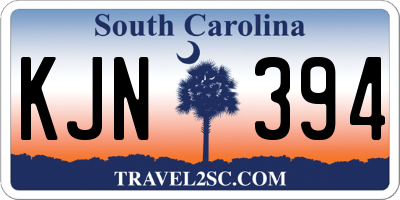 SC license plate KJN394