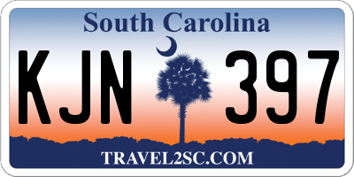 SC license plate KJN397