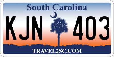 SC license plate KJN403