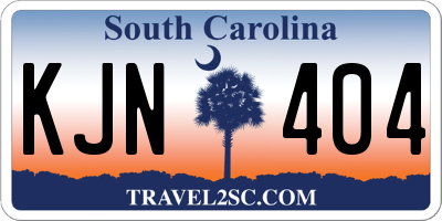 SC license plate KJN404
