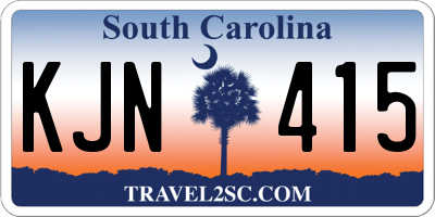 SC license plate KJN415