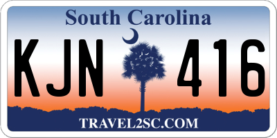 SC license plate KJN416