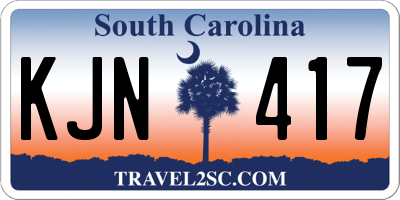 SC license plate KJN417