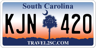 SC license plate KJN420