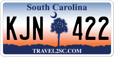 SC license plate KJN422