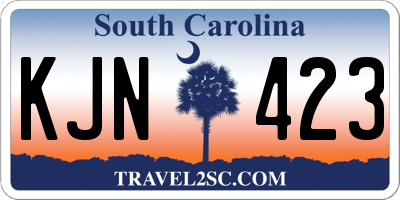 SC license plate KJN423