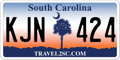 SC license plate KJN424