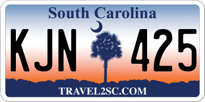SC license plate KJN425