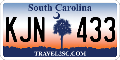 SC license plate KJN433
