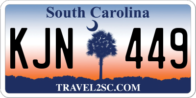 SC license plate KJN449