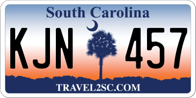 SC license plate KJN457