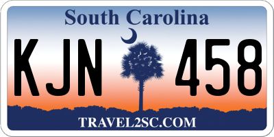 SC license plate KJN458