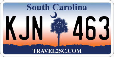 SC license plate KJN463