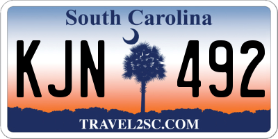 SC license plate KJN492