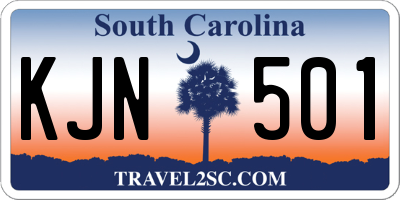 SC license plate KJN501