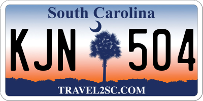 SC license plate KJN504