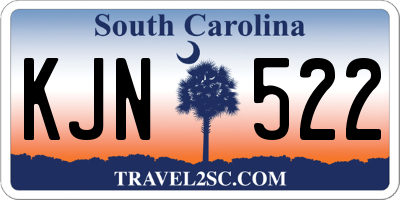 SC license plate KJN522