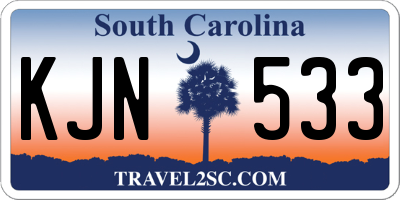 SC license plate KJN533