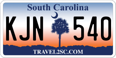 SC license plate KJN540
