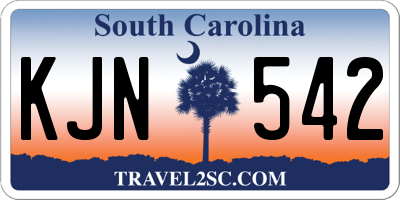 SC license plate KJN542