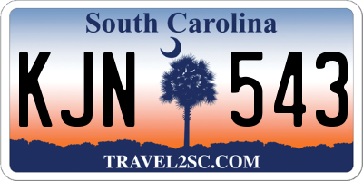 SC license plate KJN543