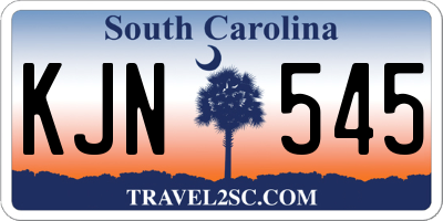 SC license plate KJN545