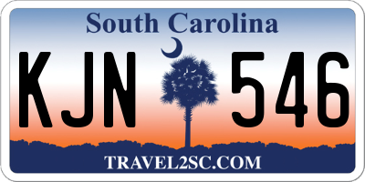 SC license plate KJN546