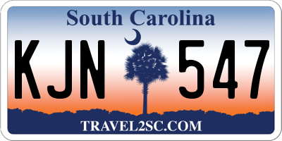 SC license plate KJN547