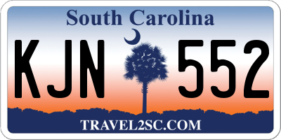 SC license plate KJN552