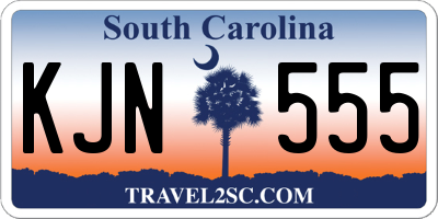SC license plate KJN555