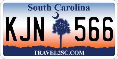 SC license plate KJN566