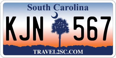 SC license plate KJN567