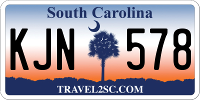 SC license plate KJN578