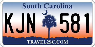 SC license plate KJN581