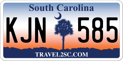 SC license plate KJN585