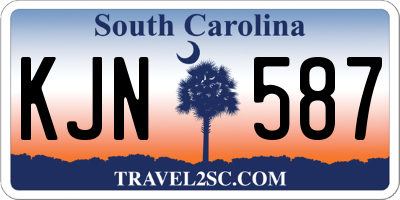 SC license plate KJN587