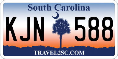 SC license plate KJN588