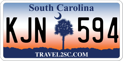 SC license plate KJN594
