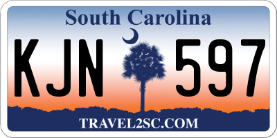SC license plate KJN597