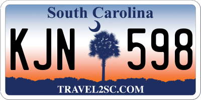 SC license plate KJN598