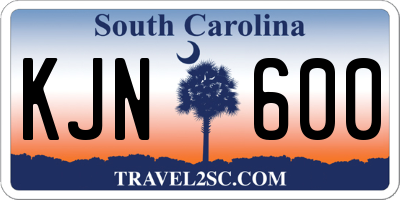 SC license plate KJN600