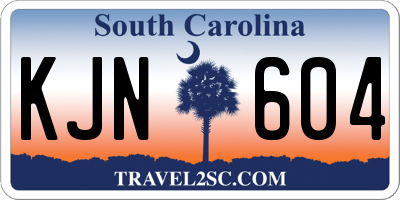 SC license plate KJN604