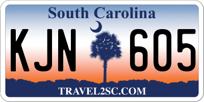 SC license plate KJN605