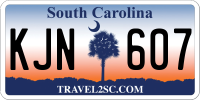 SC license plate KJN607