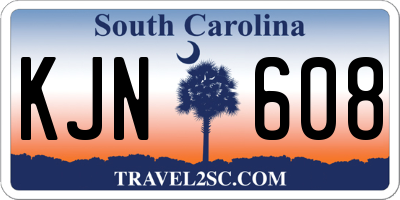 SC license plate KJN608