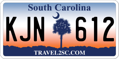 SC license plate KJN612